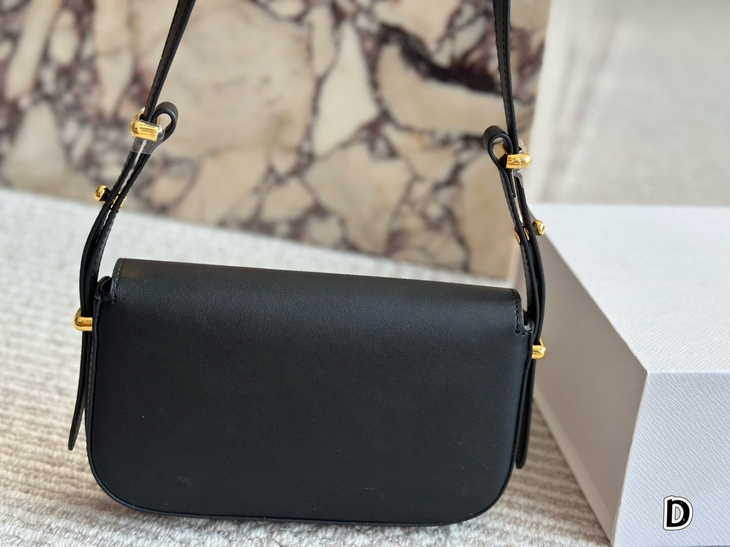 Prada Gold Logo-Accented Bag 083