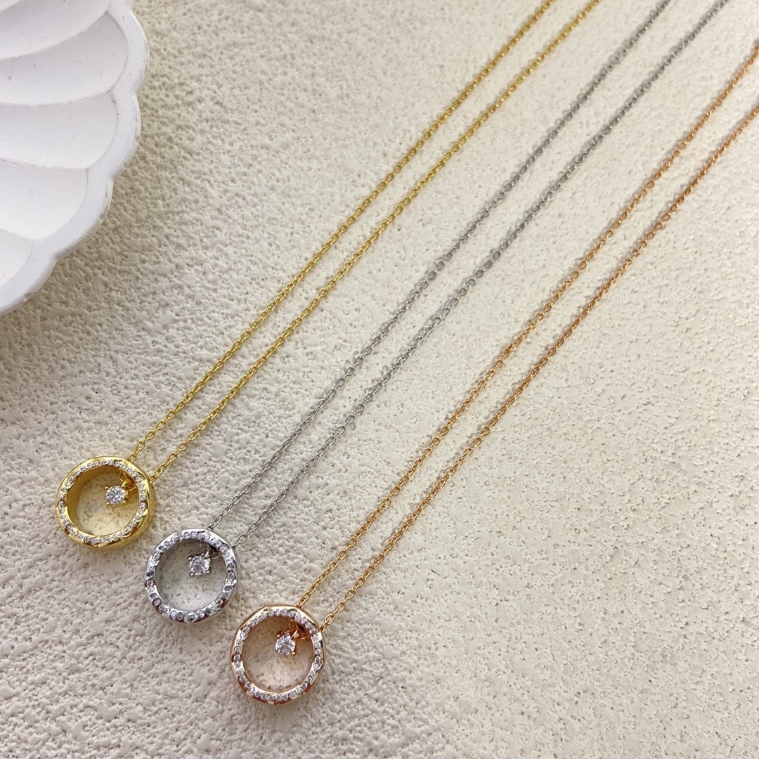 Chanel Rose Gold Logo-Accented Necklace 1038