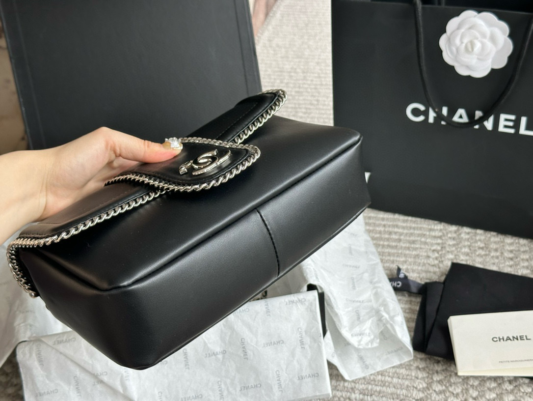 Chanel Silver Logo-Accented Bag 1334