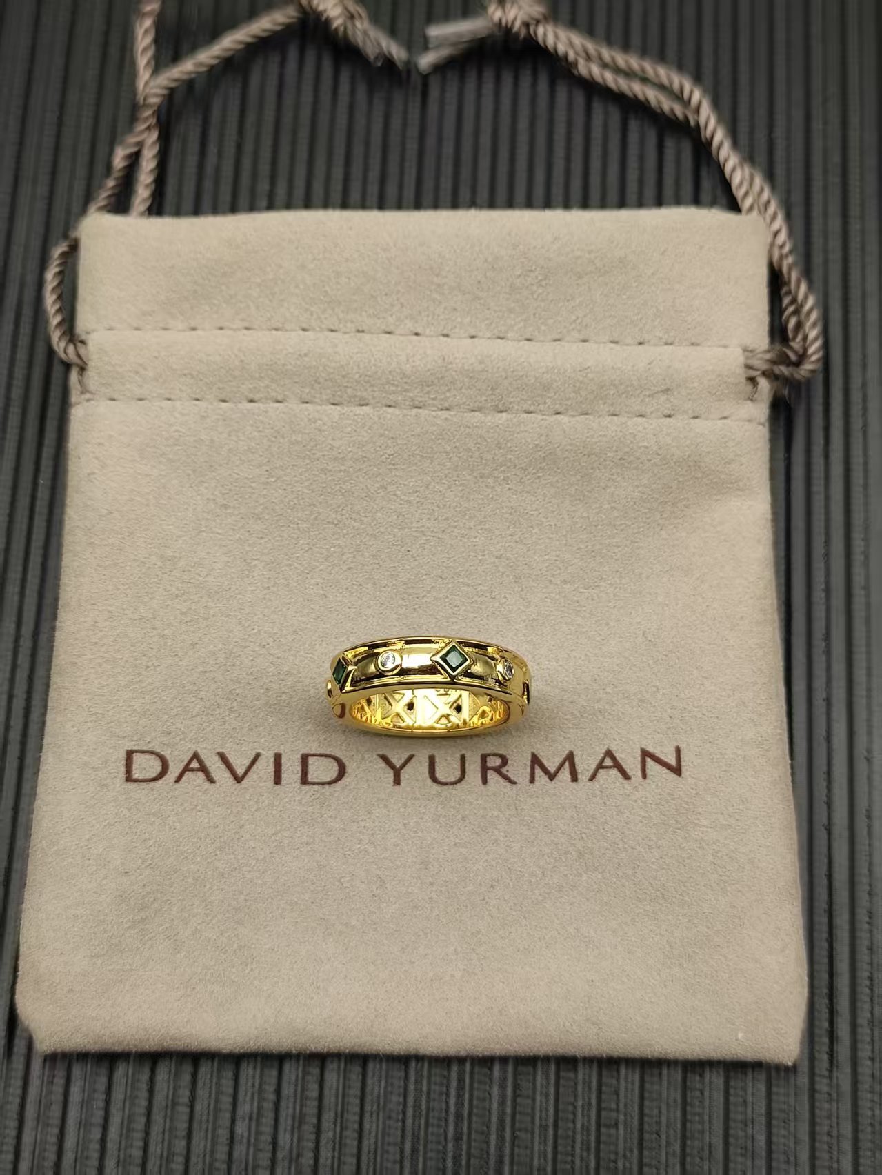 David Yurman Rose Gold Textured Ring 304