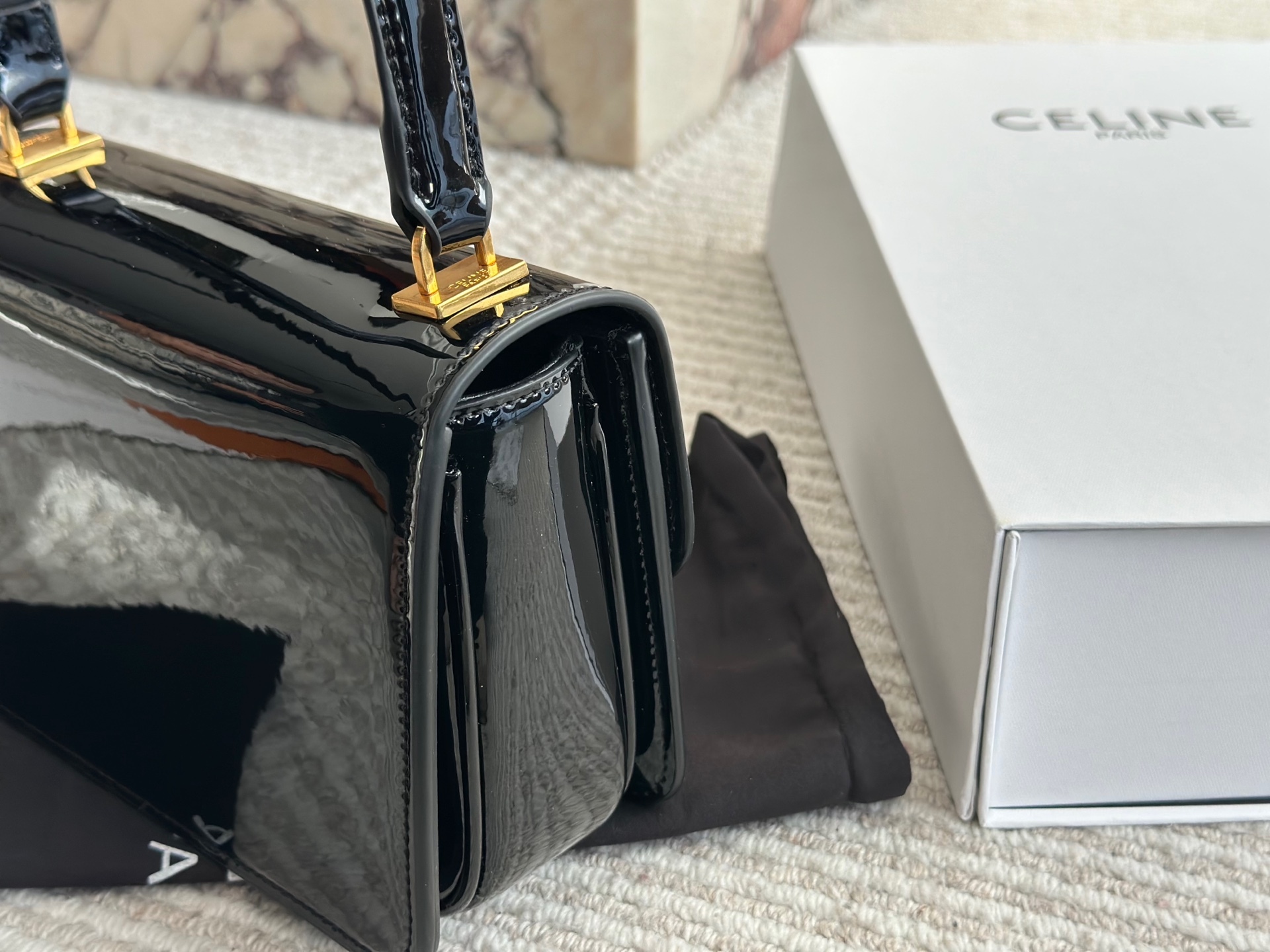 Celine Gold Logo-Accented Bag 270