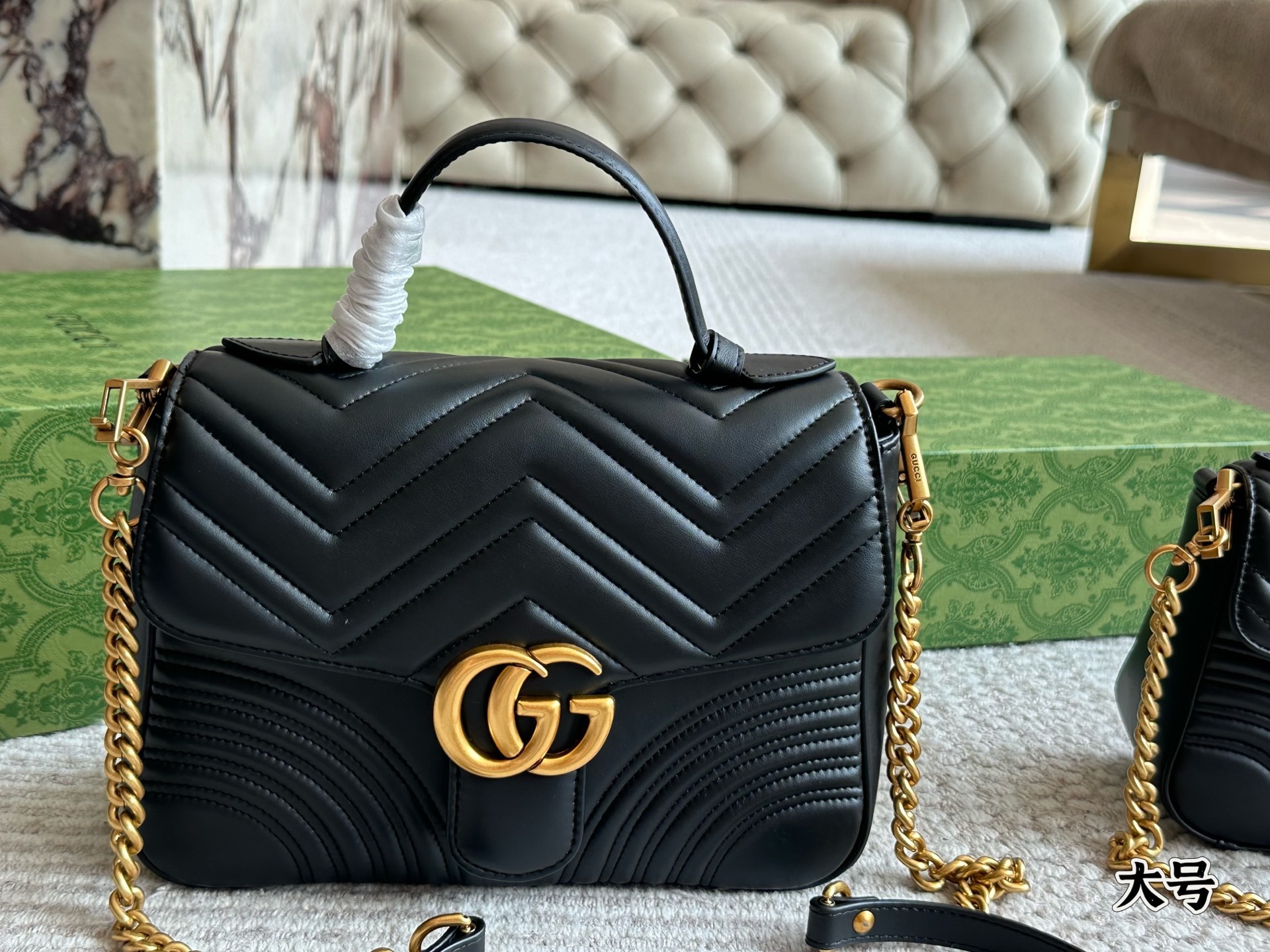 Gucci Gold Quilted Bag 542