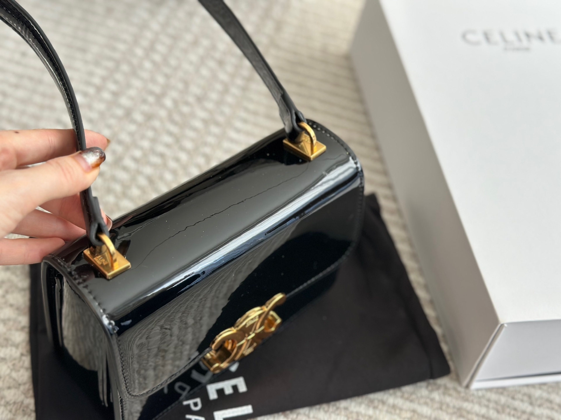 Celine Gold Logo-Accented Bag 270