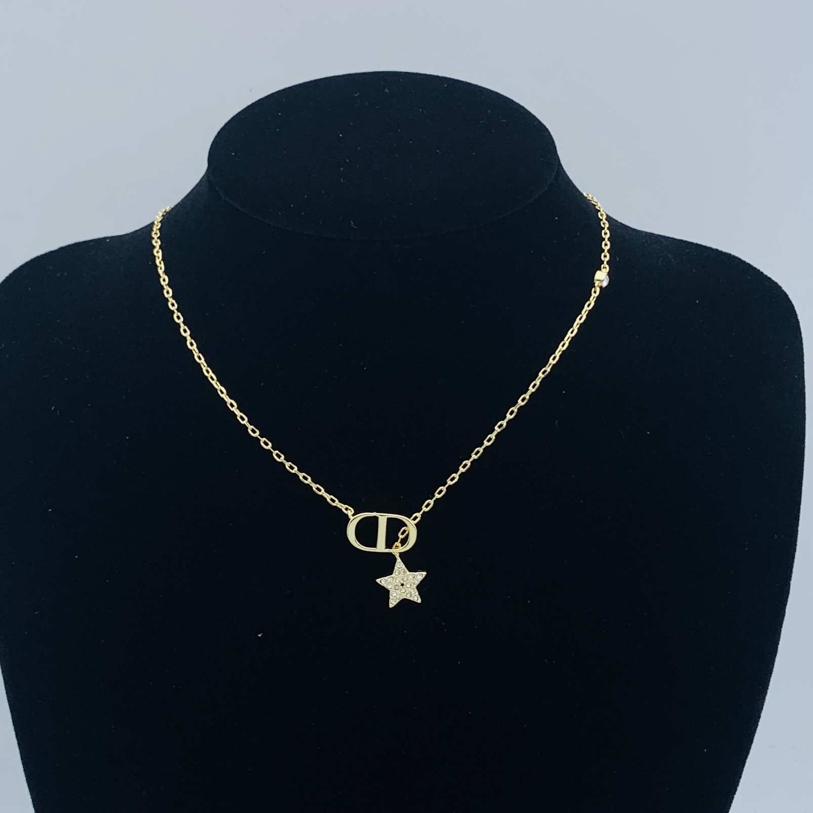 Dior Rose Gold Logo-Accented Necklace 335