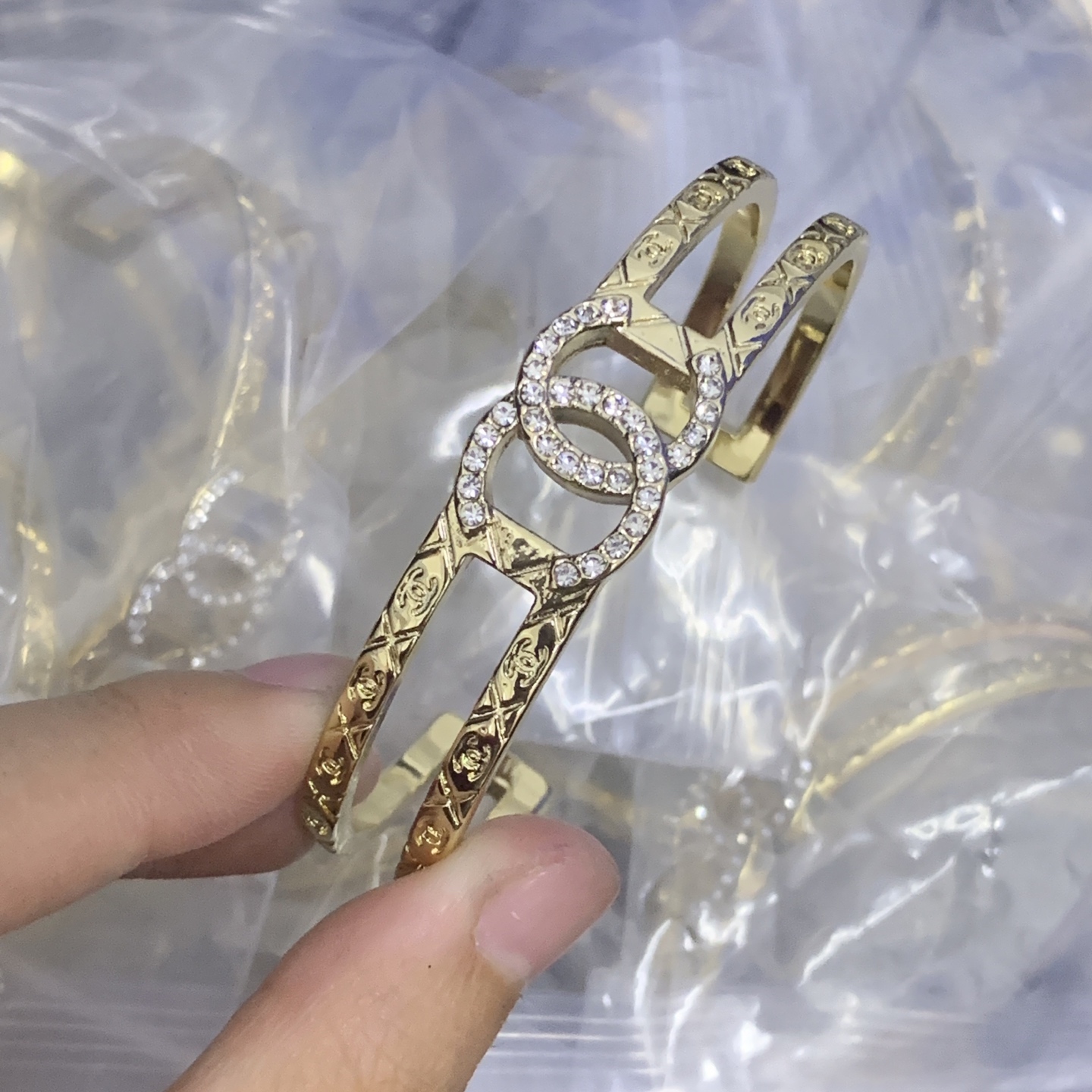 Chanel Rose Gold Vintage-Inspired Bracelet 696