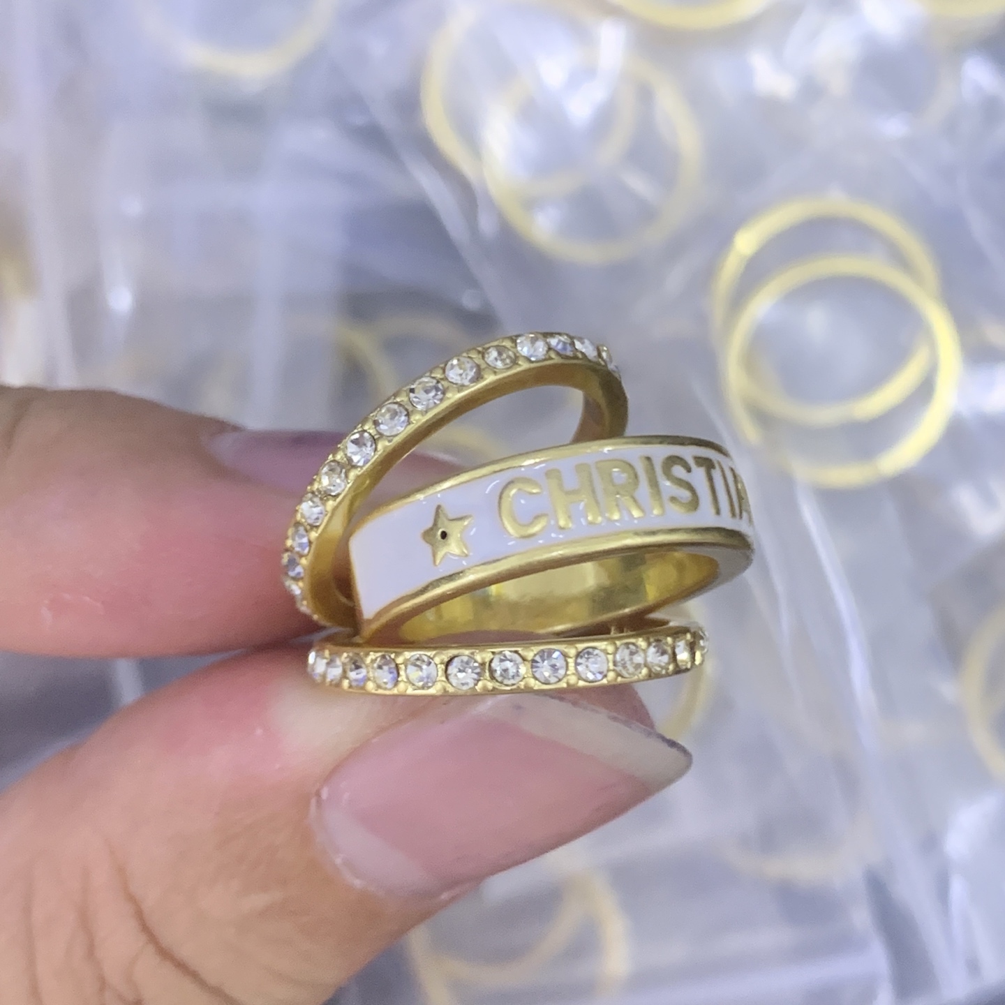 Dior Rose Gold Logo-Accented Ring 204