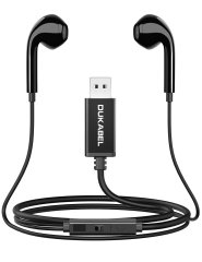 DUKABEL USB Wired Earbuds, USB Headphone with Mic for PC/ PS4/ PS5