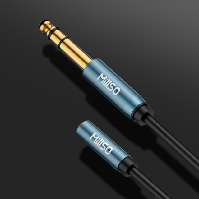 MillSO Audio Adapter 6.35mm(1/4 ) Male to 3.5mm(1/8) Female