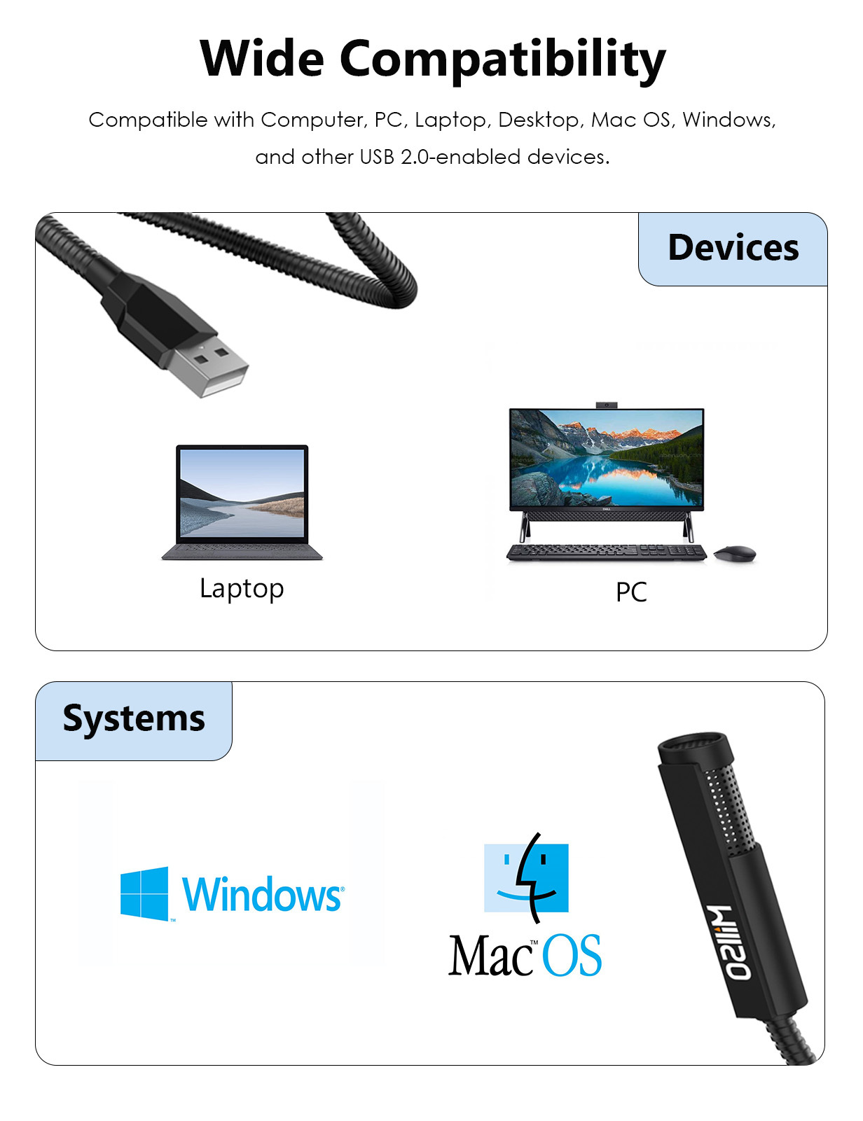 MillSO USB Microphone for Laptop Mini USB Computer Microphone Plug