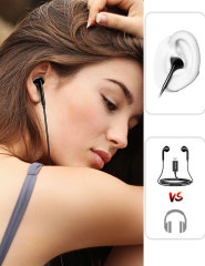 DUKABEL USB Wired Earbuds, USB Headphone with Mic for PC/ PS4/ PS5