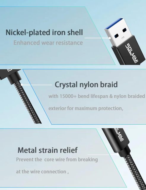 Solmimi USB-C Female to USB-A Male OTG Adapter
