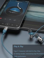 Solmimi USB C Headphones Wired, Noise Cancelling in Ear