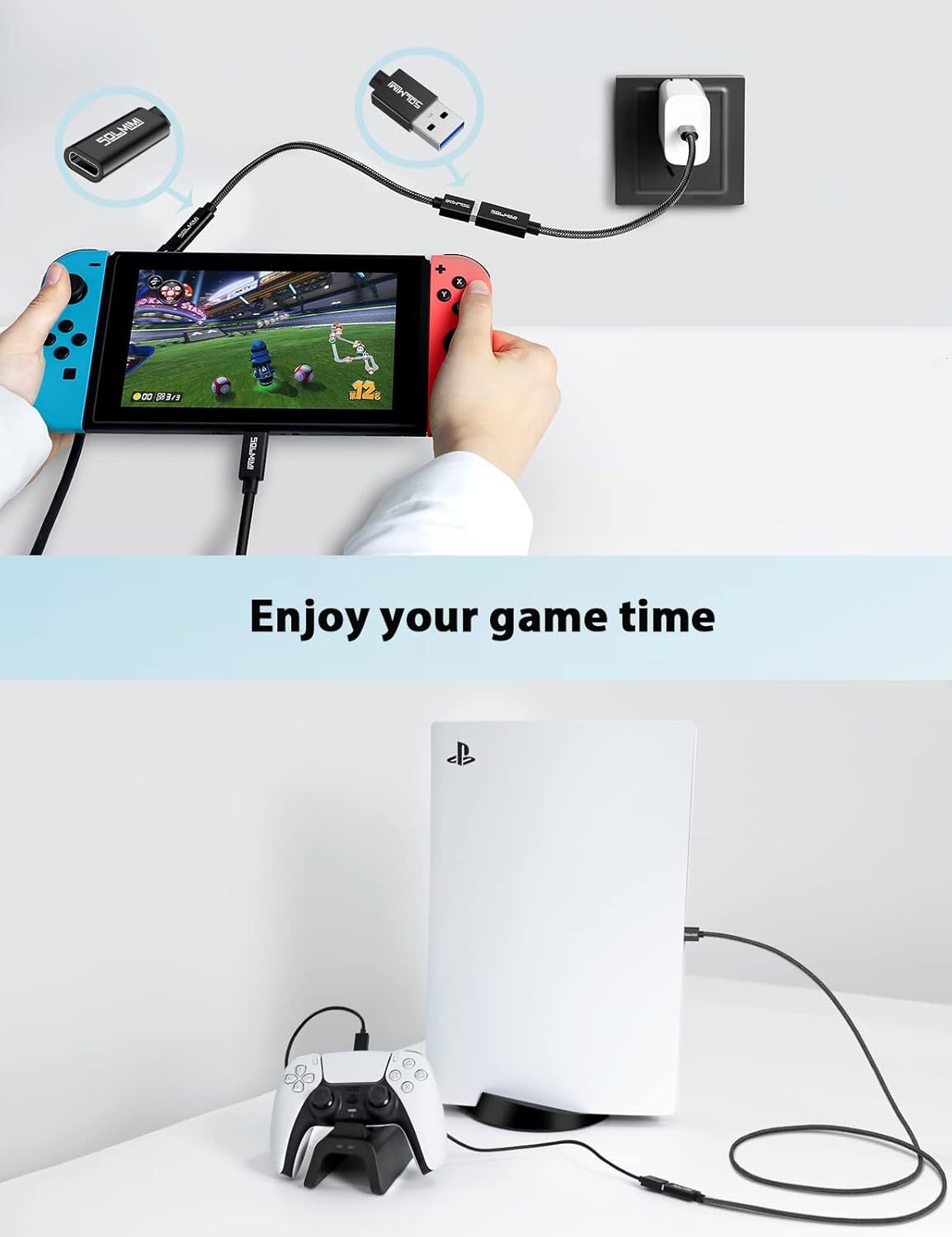 Solmimi USB-C Female to USB-A Male OTG Adapter