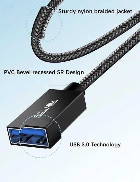 Solmimi USB-C Male to USB-A Female OTG Cable