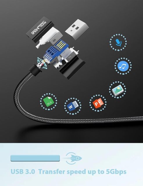 Solmimi USB-C Female to USB-A Male OTG Adapter