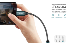 LOKUKA USB Type C to 3.5mm Female Headphone Jack Adapter