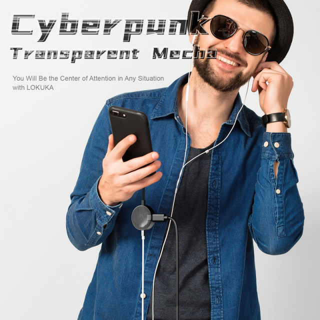 LOKUKA USB C to 3.5mm Headphone and Charger Adapter, 2-in-1 Hub