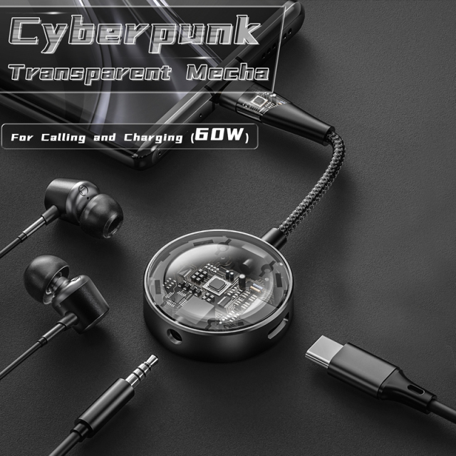 LOKUKA USB C to 3.5mm Headphone and Charger Adapter, 2-in-1 Hub