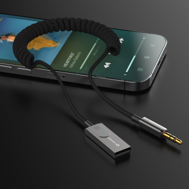 LOKUKA Bluetooth 5.3 to Aux Adapter for Car or Amp, USB to 3.5mm Female Bluetooth Receiver