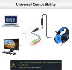 MillSO Headphone Splitter for Computer CTIA 3.5mm TRRS