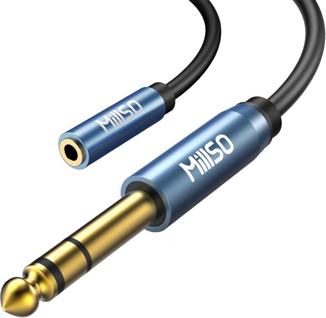 MillSO 1/4 to 3.5mm Headphone Adapter