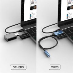MillSO USB to 3.5mm Audio Jack Adapter