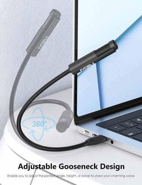MillSO USB Microphone for Laptop Gooseneck Portable