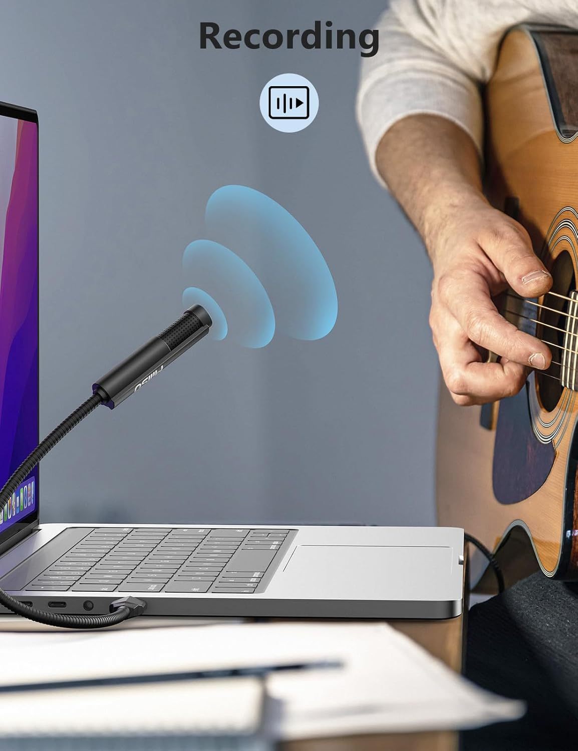 MillSO USB Microphone for Laptop Gooseneck Portable