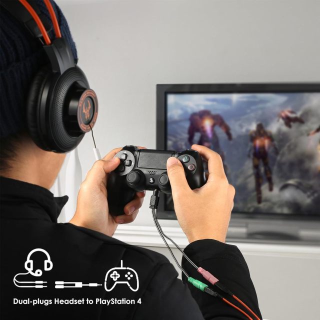 MillSO Headphone Mic Splitter, 3.5mm Headset Adapter