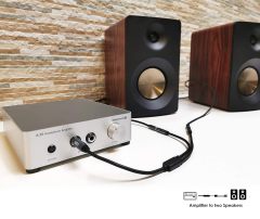 MillSO 6.35mm 1/4 Male to Dual 3.5mm 1/8 Female Headphone Adapter