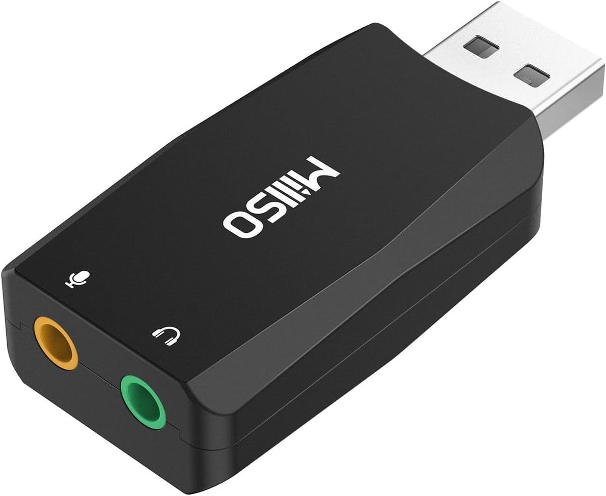 MillSO USB to 3.5mm Audio Jack Adapter