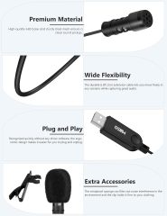 MillSO USB PC Microphone Plug