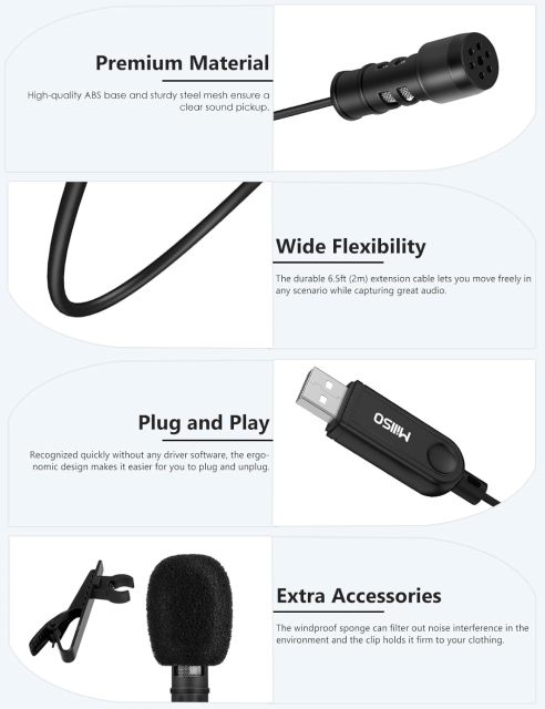 MillSO USB PC Microphone Plug