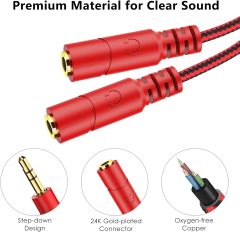 MillSO Headphone Splitter, 3.5 mm Audio Splitter TRS