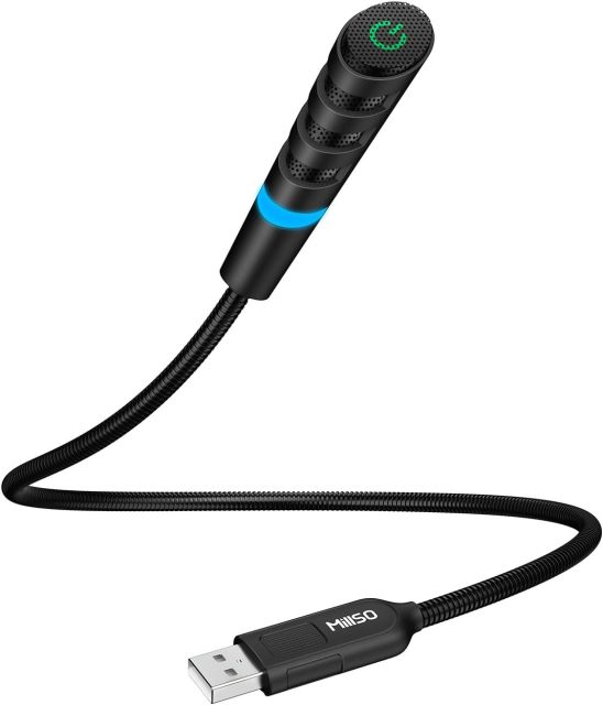MillSO Portable Gooseneck USB Microphone