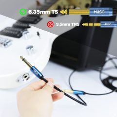 MillSO 1/4 Instrument Cable TS Electric Guitar Cable