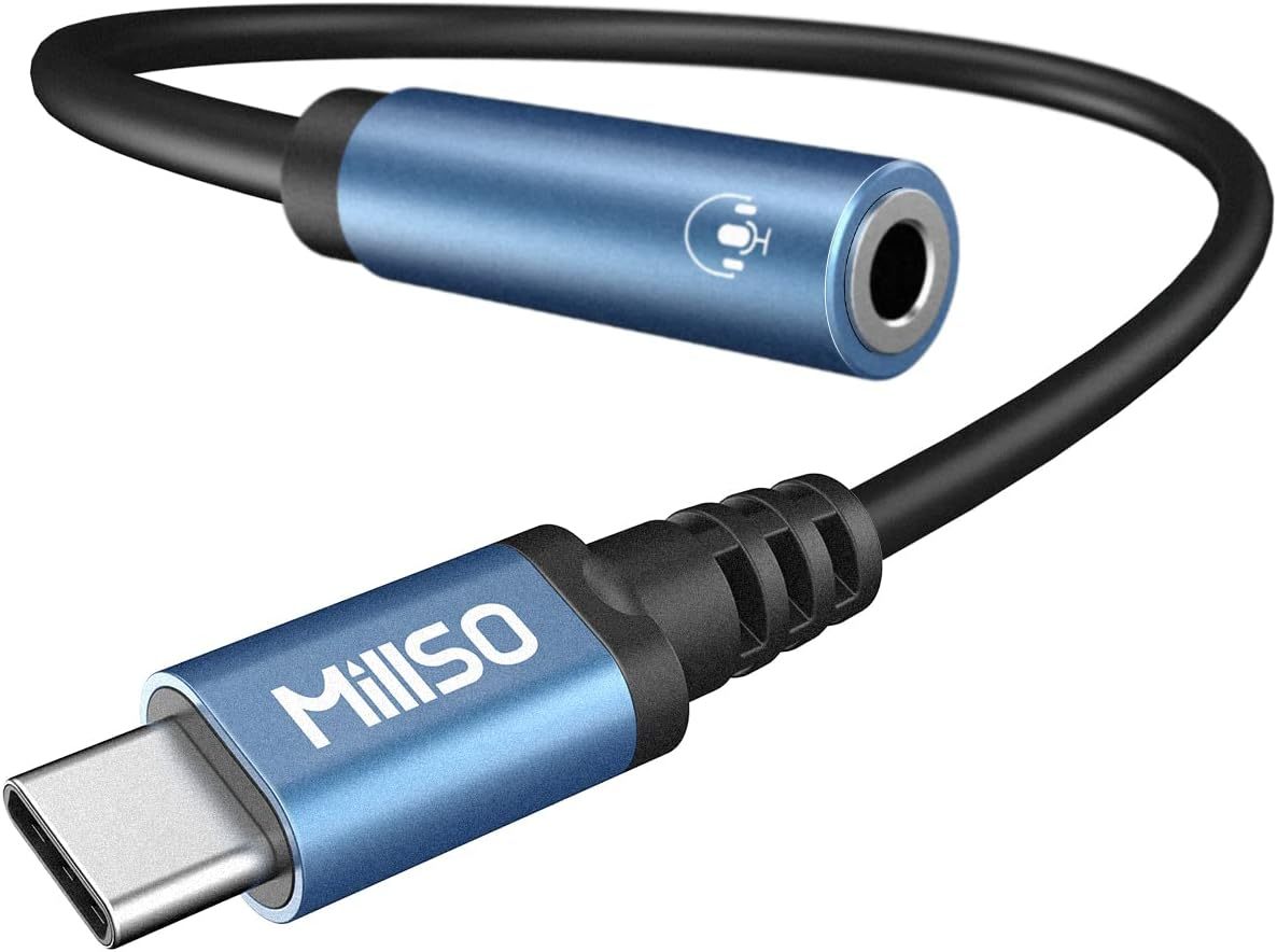 MillSO USB Type C to 3.5mm Female Headphone Jack Adapter