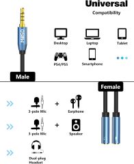MillSO 3.5mm Headphone Splitter Adapter