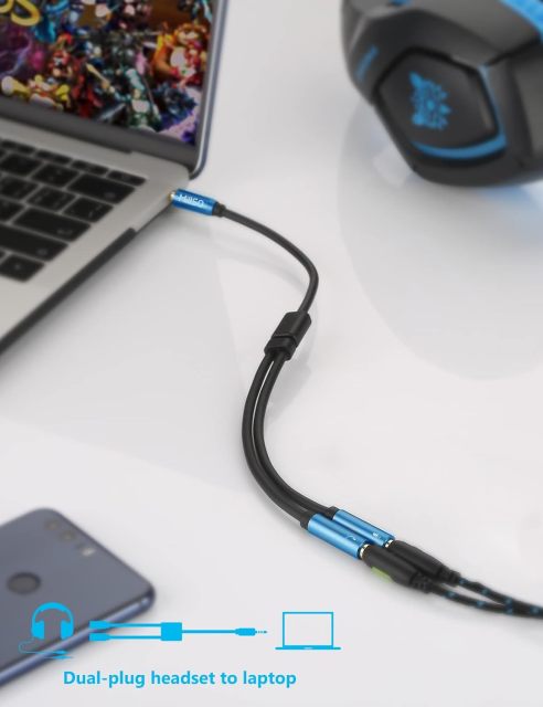 MillSO 3.5mm Headphone Splitter Adapter