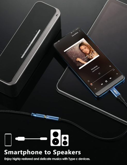 MillSO USB Type C to 3.5mm Female Headphone Jack Adapter