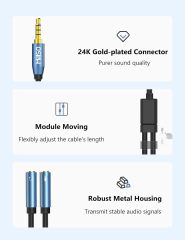 MillSO 3.5mm Headphone Splitter Adapter