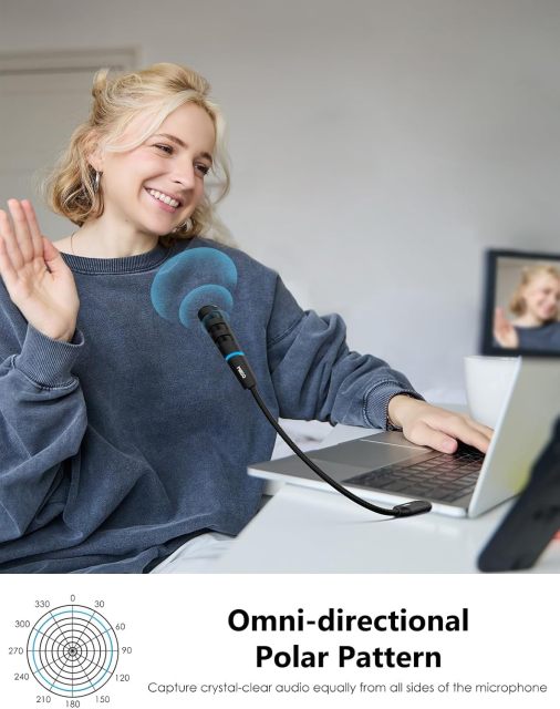 MillSO Portable Gooseneck USB Microphone