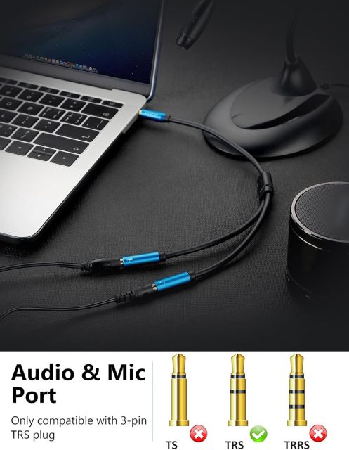 MillSO 3.5mm Headphone Splitter Adapter