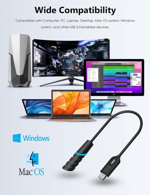 MillSO Portable Gooseneck USB Microphone