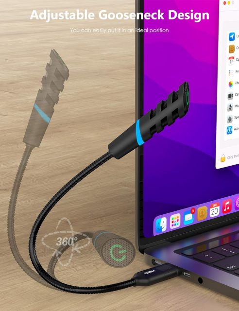 MillSO Portable Gooseneck USB Microphone
