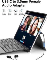 MillSO USB Type C to 3.5mm Female Headphone Jack Adapter