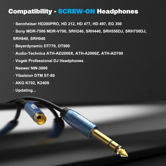 MillSO 1/4" Stereo Phone Screw-On Adapter