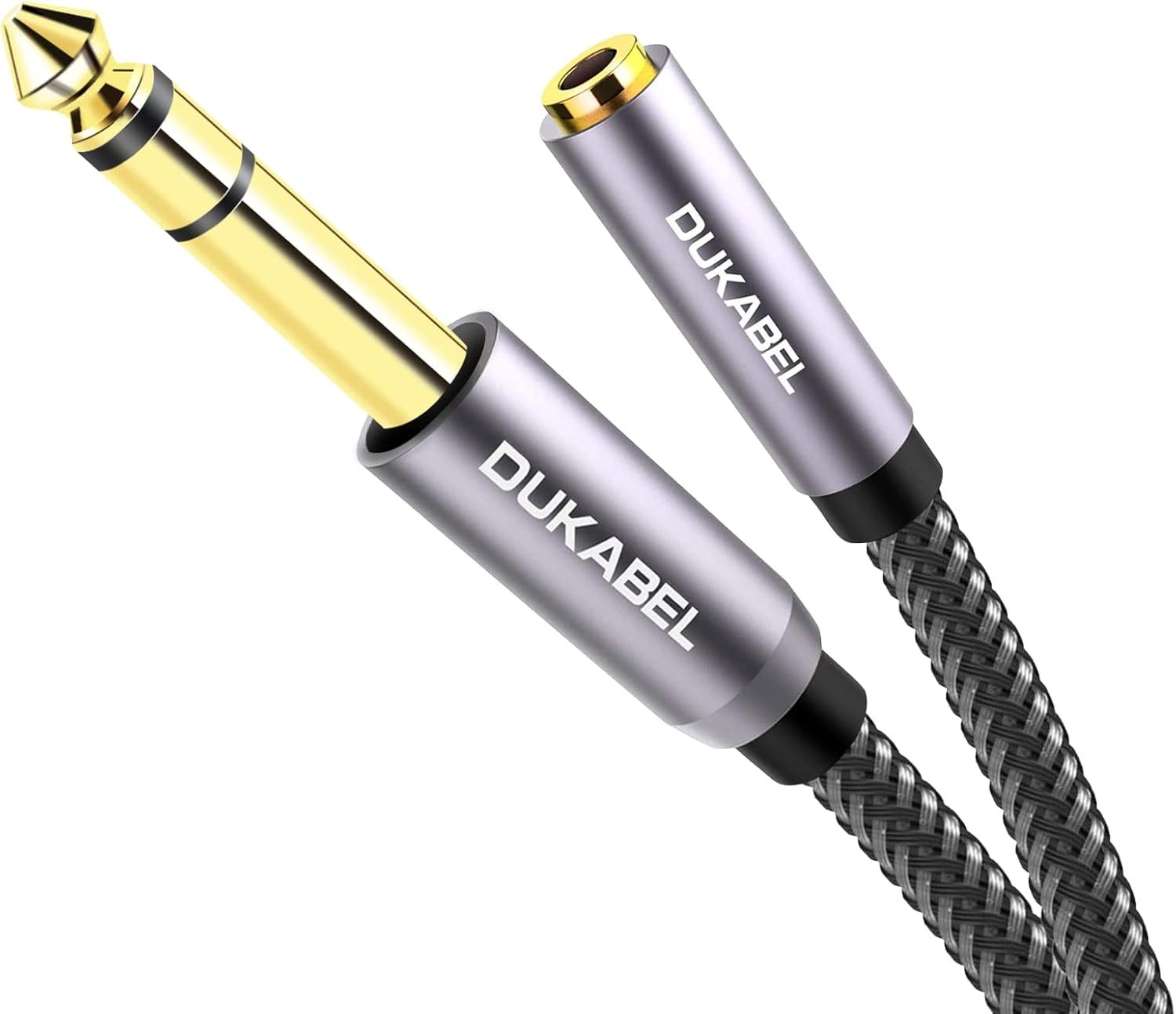 DUKABEL TopSeries 6.35mm (1/4 inch) to 3.5mm (1/8 inch) Headphone Jack Adapter