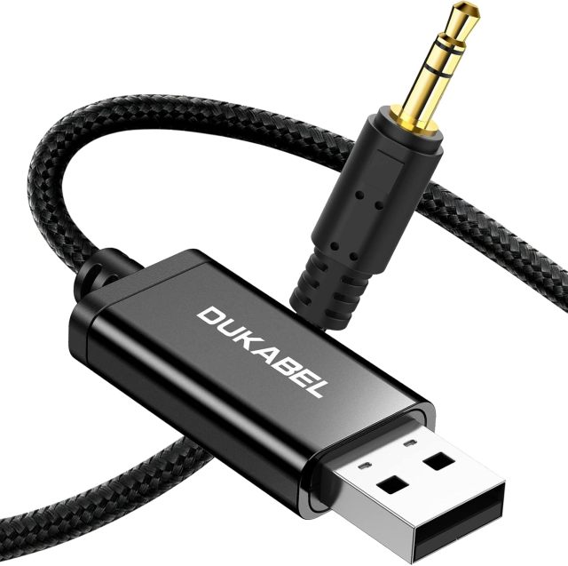 DUKABEL USB to 3.5mm Aux Cable