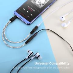 DUKABEL Headphone Splitter, Knitted 3.5mm Audio Splitter TRS